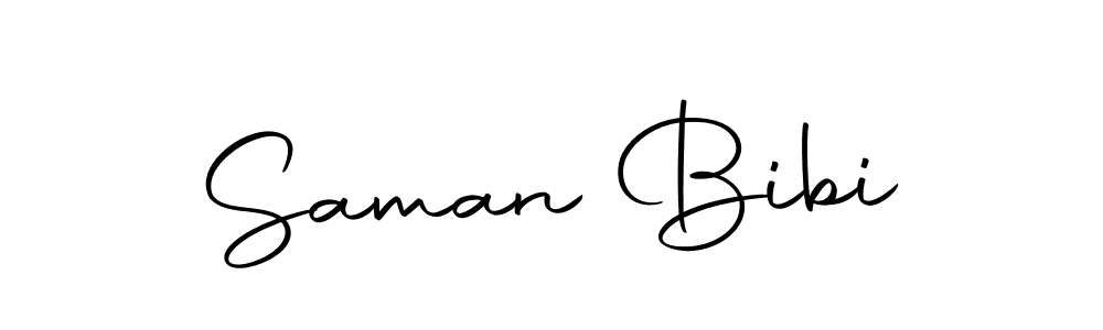 Design your own signature with our free online signature maker. With this signature software, you can create a handwritten (Autography-DOLnW) signature for name Saman Bibi. Saman Bibi signature style 10 images and pictures png