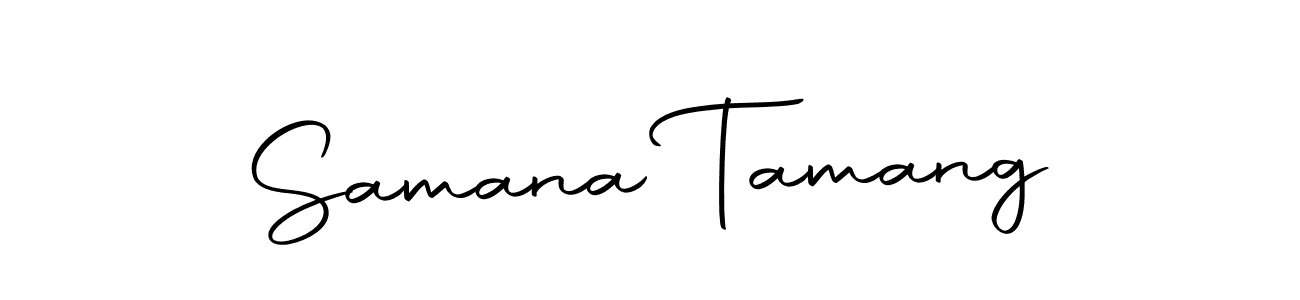 How to make Samana Tamang name signature. Use Autography-DOLnW style for creating short signs online. This is the latest handwritten sign. Samana Tamang signature style 10 images and pictures png