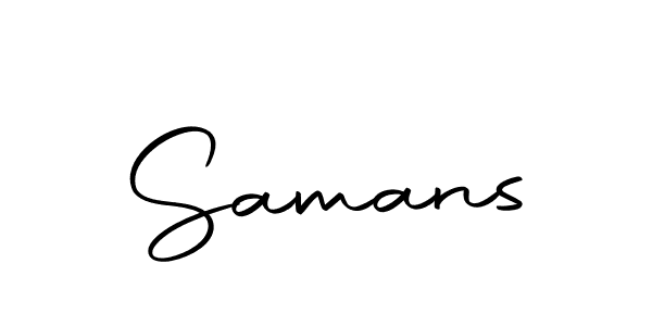 Create a beautiful signature design for name Samans. With this signature (Autography-DOLnW) fonts, you can make a handwritten signature for free. Samans signature style 10 images and pictures png