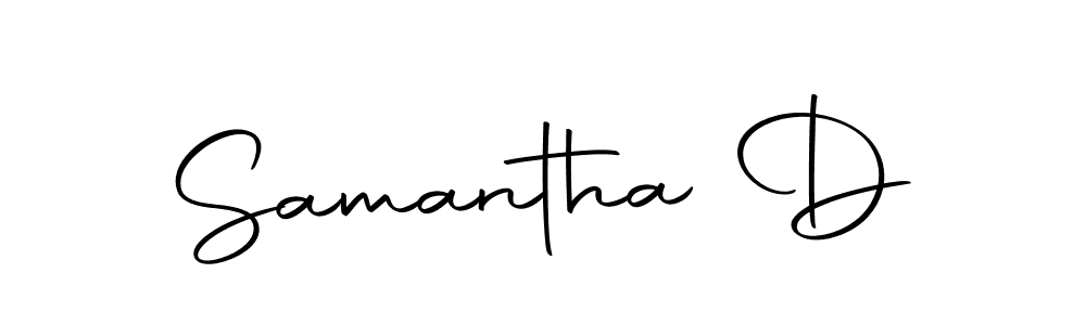 The best way (Autography-DOLnW) to make a short signature is to pick only two or three words in your name. The name Samantha D include a total of six letters. For converting this name. Samantha D signature style 10 images and pictures png