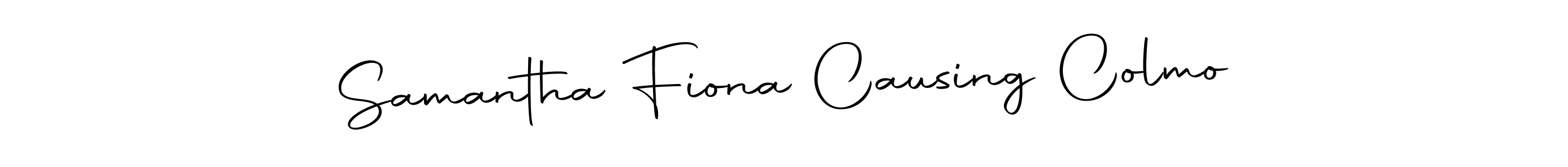 The best way (Autography-DOLnW) to make a short signature is to pick only two or three words in your name. The name Samantha Fiona Causing Colmo include a total of six letters. For converting this name. Samantha Fiona Causing Colmo signature style 10 images and pictures png