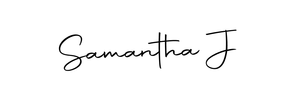 Samantha J stylish signature style. Best Handwritten Sign (Autography-DOLnW) for my name. Handwritten Signature Collection Ideas for my name Samantha J. Samantha J signature style 10 images and pictures png
