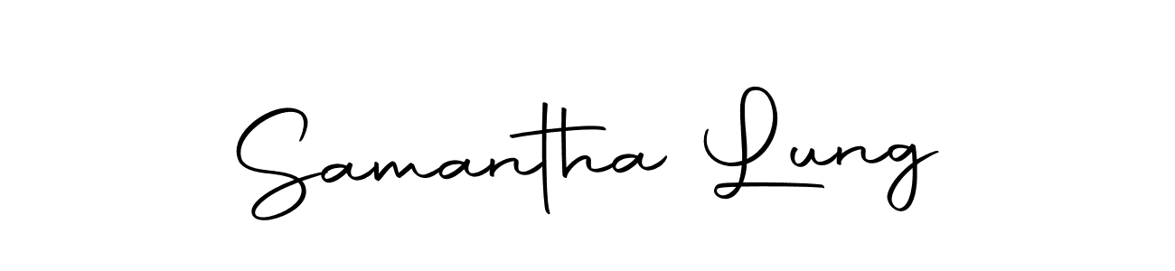 Design your own signature with our free online signature maker. With this signature software, you can create a handwritten (Autography-DOLnW) signature for name Samantha Lung. Samantha Lung signature style 10 images and pictures png