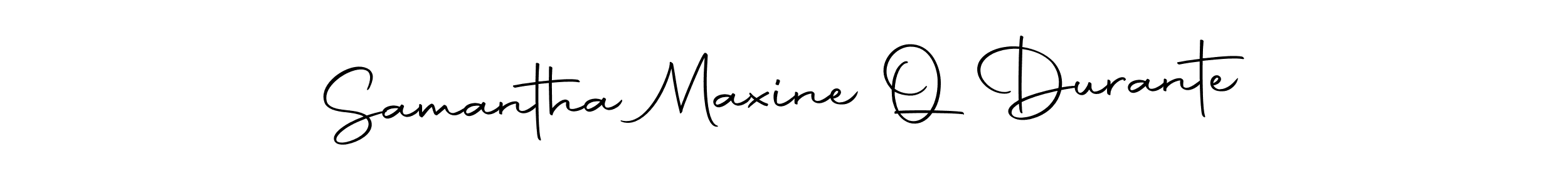 Autography-DOLnW is a professional signature style that is perfect for those who want to add a touch of class to their signature. It is also a great choice for those who want to make their signature more unique. Get Samantha Maxine Q Durante name to fancy signature for free. Samantha Maxine Q Durante signature style 10 images and pictures png