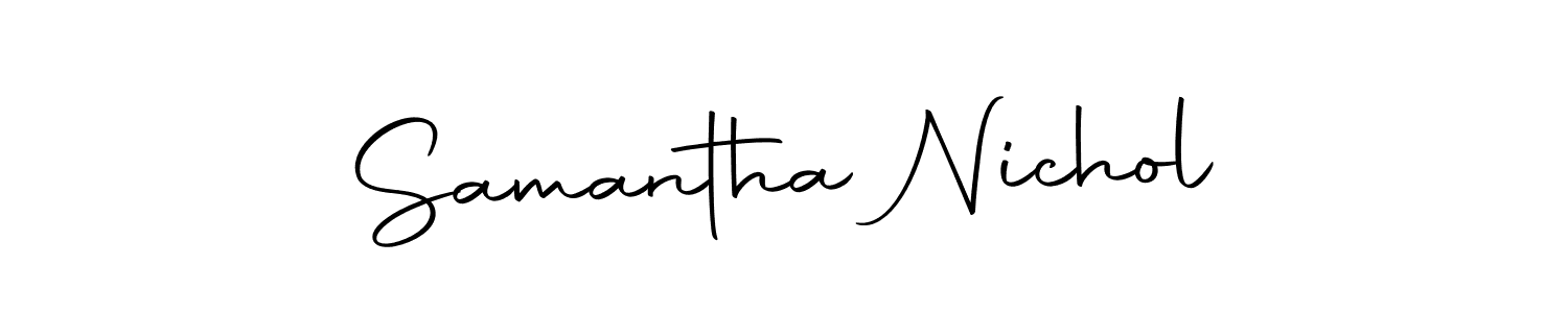 Autography-DOLnW is a professional signature style that is perfect for those who want to add a touch of class to their signature. It is also a great choice for those who want to make their signature more unique. Get Samantha Nichol name to fancy signature for free. Samantha Nichol signature style 10 images and pictures png