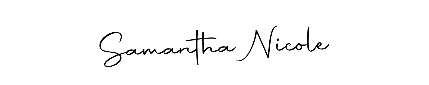 The best way (Autography-DOLnW) to make a short signature is to pick only two or three words in your name. The name Samantha Nicole include a total of six letters. For converting this name. Samantha Nicole signature style 10 images and pictures png