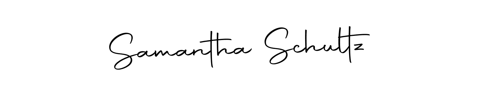 How to make Samantha Schultz name signature. Use Autography-DOLnW style for creating short signs online. This is the latest handwritten sign. Samantha Schultz signature style 10 images and pictures png