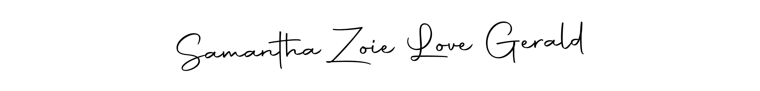 How to make Samantha Zoie Love Gerald name signature. Use Autography-DOLnW style for creating short signs online. This is the latest handwritten sign. Samantha Zoie Love Gerald signature style 10 images and pictures png