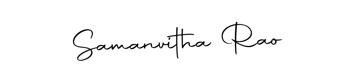 How to make Samanvitha Rao name signature. Use Autography-DOLnW style for creating short signs online. This is the latest handwritten sign. Samanvitha Rao signature style 10 images and pictures png