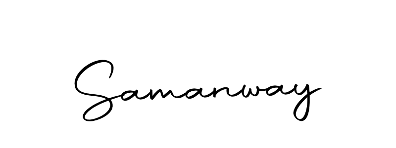 How to make Samanway name signature. Use Autography-DOLnW style for creating short signs online. This is the latest handwritten sign. Samanway signature style 10 images and pictures png