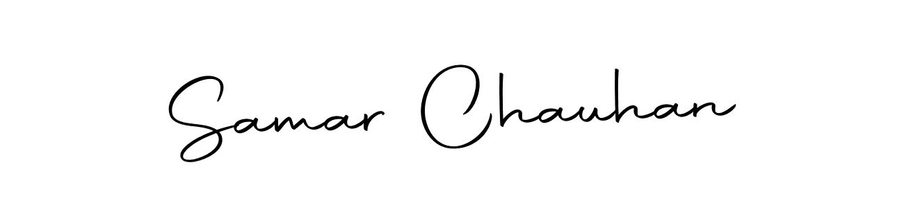 Samar Chauhan stylish signature style. Best Handwritten Sign (Autography-DOLnW) for my name. Handwritten Signature Collection Ideas for my name Samar Chauhan. Samar Chauhan signature style 10 images and pictures png