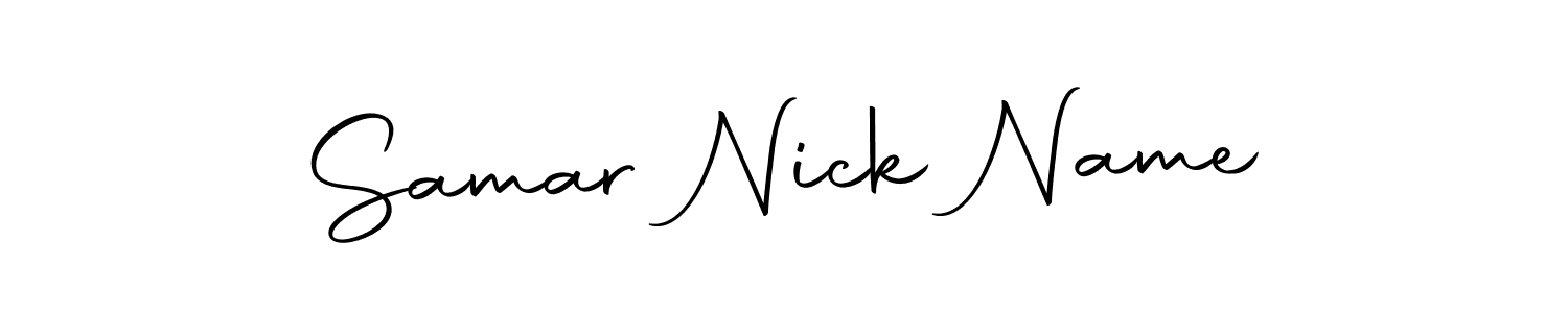 Make a beautiful signature design for name Samar Nick Name. Use this online signature maker to create a handwritten signature for free. Samar Nick Name signature style 10 images and pictures png
