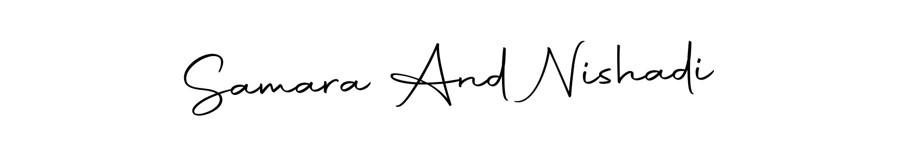 Make a beautiful signature design for name Samara And Nishadi. With this signature (Autography-DOLnW) style, you can create a handwritten signature for free. Samara And Nishadi signature style 10 images and pictures png