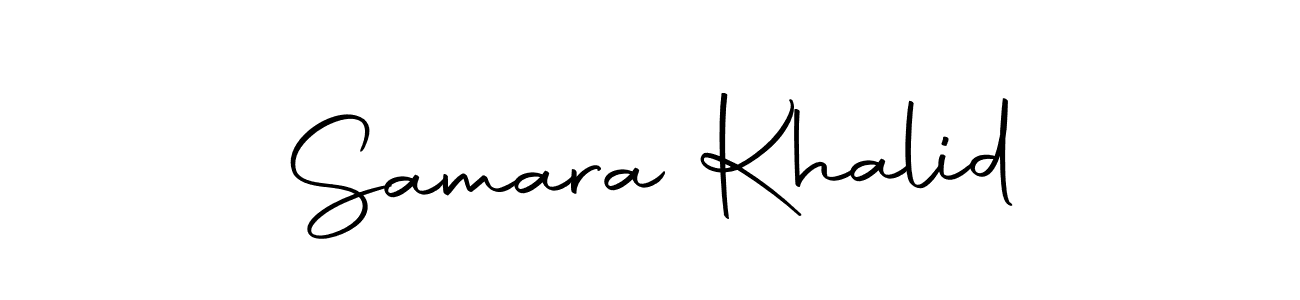 How to make Samara Khalid name signature. Use Autography-DOLnW style for creating short signs online. This is the latest handwritten sign. Samara Khalid signature style 10 images and pictures png