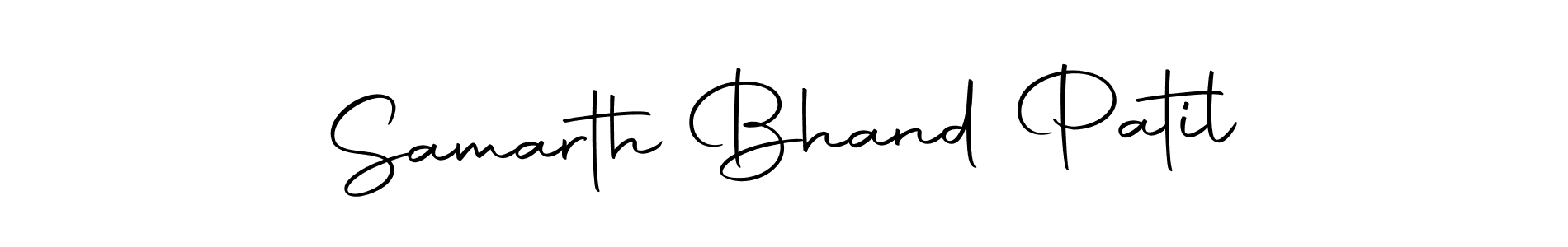 You should practise on your own different ways (Autography-DOLnW) to write your name (Samarth Bhand Patil) in signature. don't let someone else do it for you. Samarth Bhand Patil signature style 10 images and pictures png