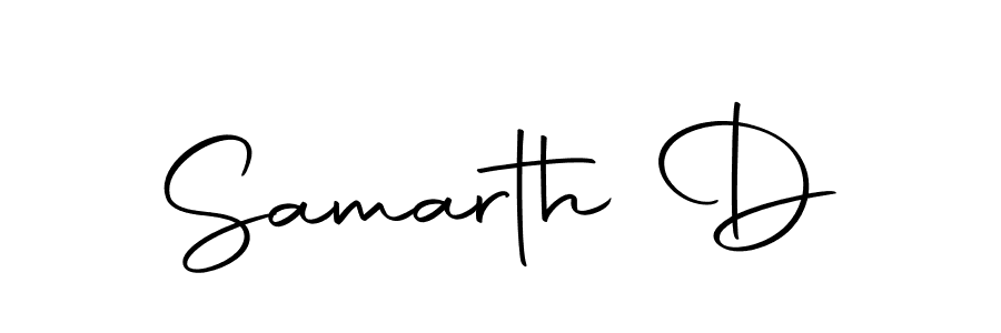 Use a signature maker to create a handwritten signature online. With this signature software, you can design (Autography-DOLnW) your own signature for name Samarth D. Samarth D signature style 10 images and pictures png
