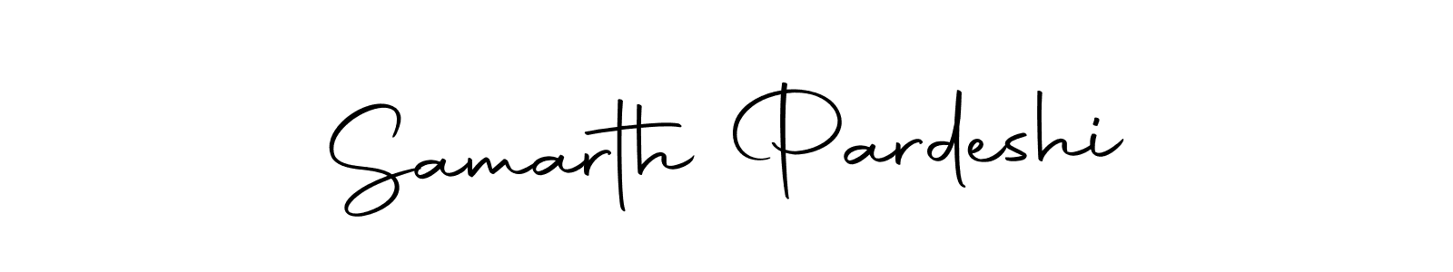 How to make Samarth Pardeshi name signature. Use Autography-DOLnW style for creating short signs online. This is the latest handwritten sign. Samarth Pardeshi signature style 10 images and pictures png