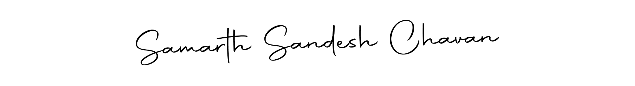 How to make Samarth Sandesh Chavan name signature. Use Autography-DOLnW style for creating short signs online. This is the latest handwritten sign. Samarth Sandesh Chavan signature style 10 images and pictures png