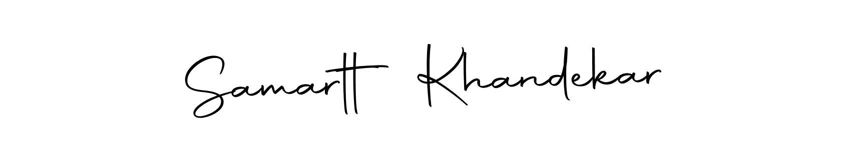 Make a short Samartt Khandekar signature style. Manage your documents anywhere anytime using Autography-DOLnW. Create and add eSignatures, submit forms, share and send files easily. Samartt Khandekar signature style 10 images and pictures png