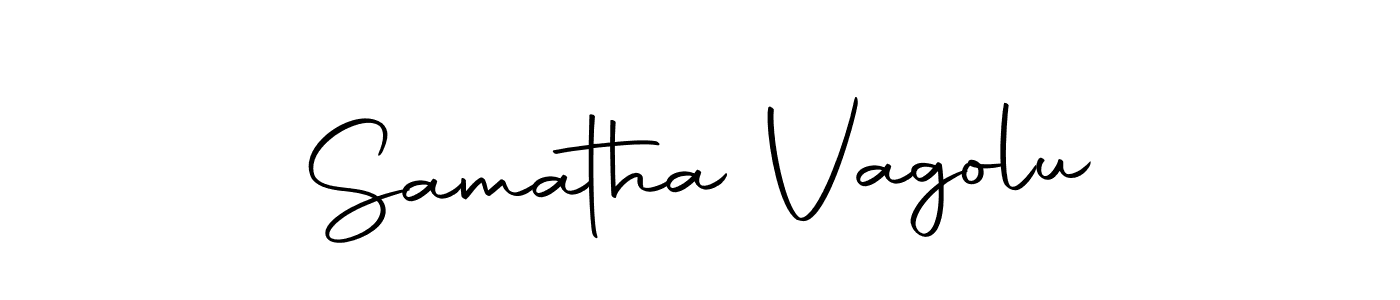 Design your own signature with our free online signature maker. With this signature software, you can create a handwritten (Autography-DOLnW) signature for name Samatha Vagolu. Samatha Vagolu signature style 10 images and pictures png