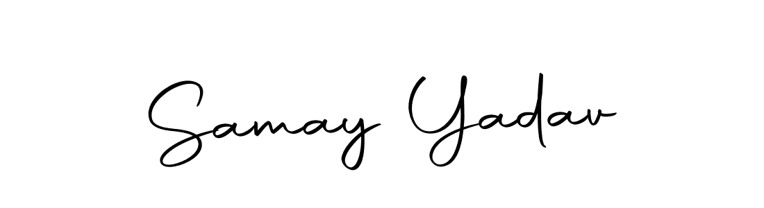Use a signature maker to create a handwritten signature online. With this signature software, you can design (Autography-DOLnW) your own signature for name Samay Yadav. Samay Yadav signature style 10 images and pictures png