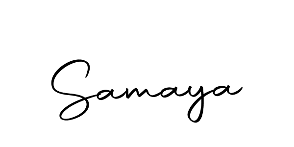 Use a signature maker to create a handwritten signature online. With this signature software, you can design (Autography-DOLnW) your own signature for name Samaya. Samaya signature style 10 images and pictures png