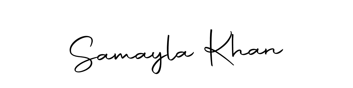 How to make Samayla Khan name signature. Use Autography-DOLnW style for creating short signs online. This is the latest handwritten sign. Samayla Khan signature style 10 images and pictures png