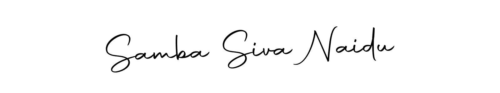 Also we have Samba Siva Naidu name is the best signature style. Create professional handwritten signature collection using Autography-DOLnW autograph style. Samba Siva Naidu signature style 10 images and pictures png