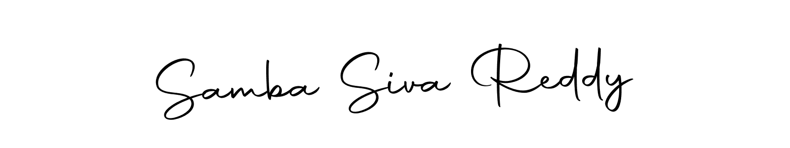 Create a beautiful signature design for name Samba Siva Reddy. With this signature (Autography-DOLnW) fonts, you can make a handwritten signature for free. Samba Siva Reddy signature style 10 images and pictures png