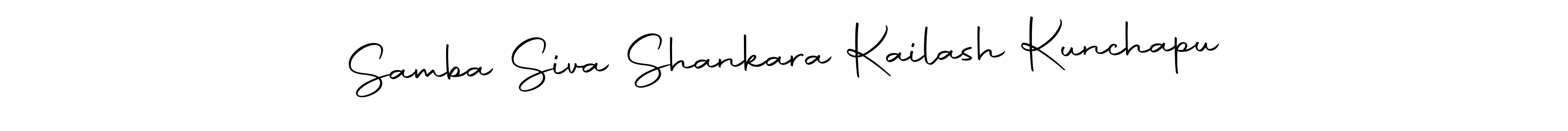 Samba Siva Shankara Kailash Kunchapu stylish signature style. Best Handwritten Sign (Autography-DOLnW) for my name. Handwritten Signature Collection Ideas for my name Samba Siva Shankara Kailash Kunchapu. Samba Siva Shankara Kailash Kunchapu signature style 10 images and pictures png