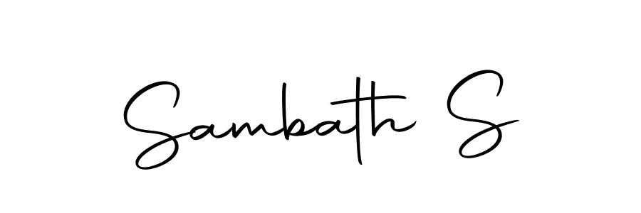 Use a signature maker to create a handwritten signature online. With this signature software, you can design (Autography-DOLnW) your own signature for name Sambath S. Sambath S signature style 10 images and pictures png