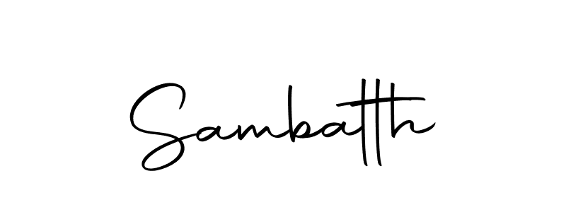 You should practise on your own different ways (Autography-DOLnW) to write your name (Sambatth) in signature. don't let someone else do it for you. Sambatth signature style 10 images and pictures png