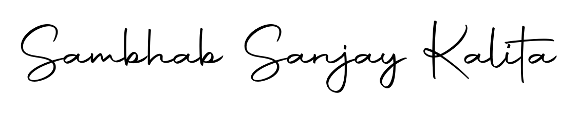 Master the art of signing with Sambhab Sanjay Kalita written in fluent Autography-DOLnW script. A great template to practice and refine your handwriting. Sambhab Sanjay Kalita signature style 10 images and pictures png