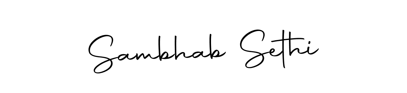 Create a beautiful signature design for name Sambhab Sethi. With this signature (Autography-DOLnW) fonts, you can make a handwritten signature for free. Sambhab Sethi signature style 10 images and pictures png