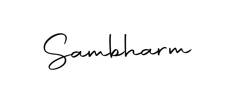 Make a beautiful signature design for name Sambharm. Use this online signature maker to create a handwritten signature for free. Sambharm signature style 10 images and pictures png