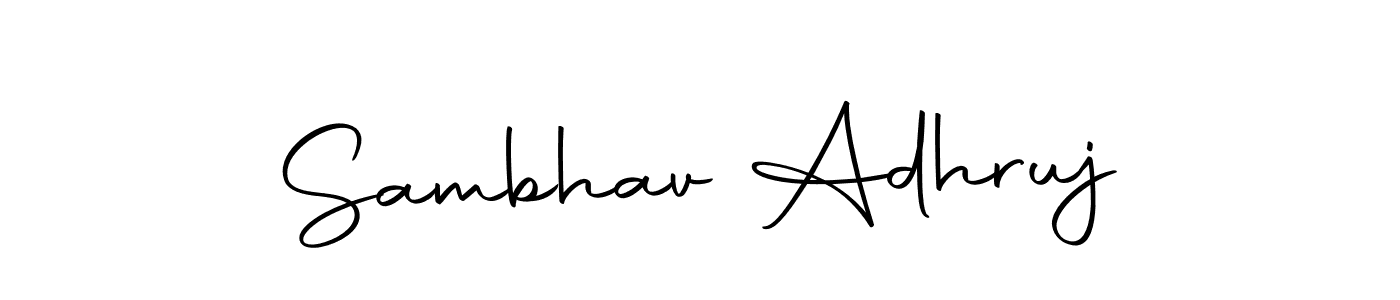 Make a beautiful signature design for name Sambhav Adhruj. Use this online signature maker to create a handwritten signature for free. Sambhav Adhruj signature style 10 images and pictures png