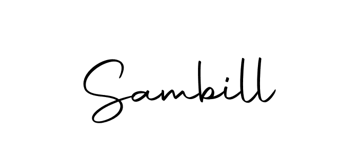 Make a beautiful signature design for name Sambill. Use this online signature maker to create a handwritten signature for free. Sambill signature style 10 images and pictures png
