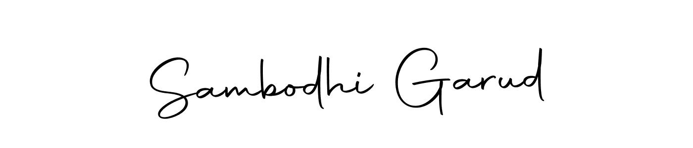 How to make Sambodhi Garud name signature. Use Autography-DOLnW style for creating short signs online. This is the latest handwritten sign. Sambodhi Garud signature style 10 images and pictures png