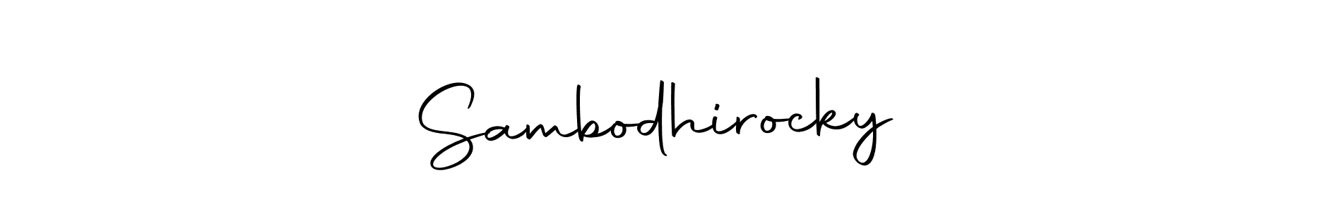 The best way (Autography-DOLnW) to make a short signature is to pick only two or three words in your name. The name Sambodhirocky❤️ include a total of six letters. For converting this name. Sambodhirocky❤️ signature style 10 images and pictures png