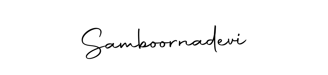 Make a beautiful signature design for name Samboornadevi. With this signature (Autography-DOLnW) style, you can create a handwritten signature for free. Samboornadevi signature style 10 images and pictures png