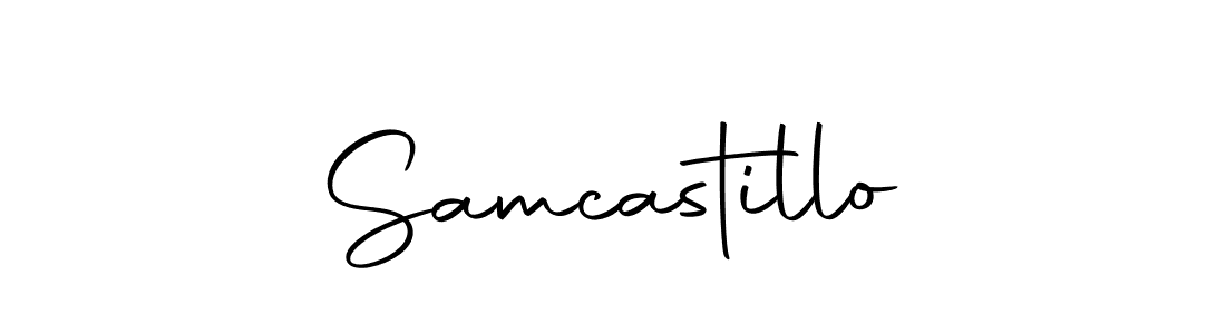 Create a beautiful signature design for name Samcastillo. With this signature (Autography-DOLnW) fonts, you can make a handwritten signature for free. Samcastillo signature style 10 images and pictures png