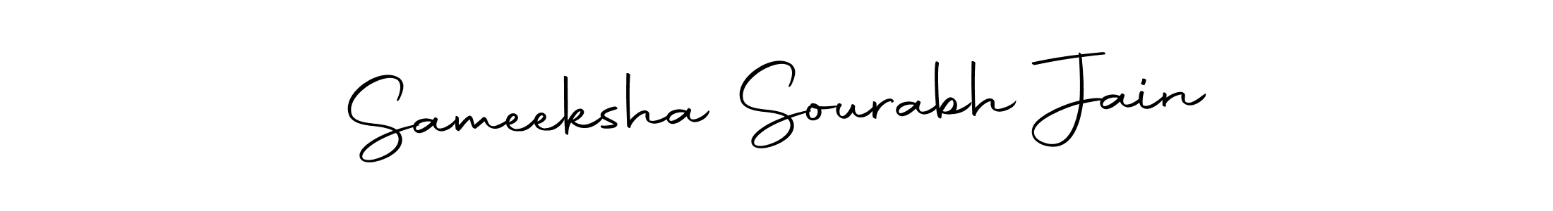 Make a beautiful signature design for name Sameeksha Sourabh Jain. With this signature (Autography-DOLnW) style, you can create a handwritten signature for free. Sameeksha Sourabh Jain signature style 10 images and pictures png