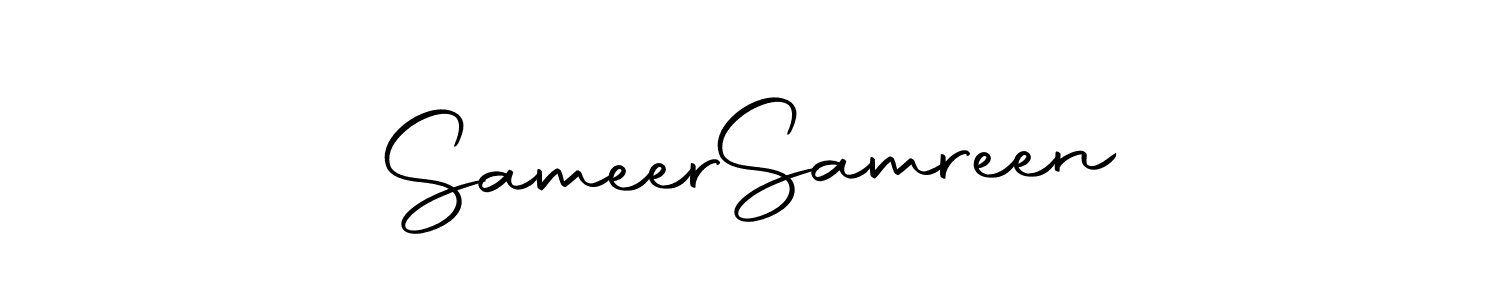 Make a beautiful signature design for name Sameer  Samreen. With this signature (Autography-DOLnW) style, you can create a handwritten signature for free. Sameer  Samreen signature style 10 images and pictures png