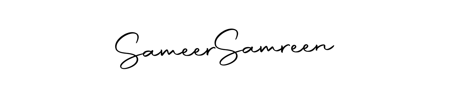 Use a signature maker to create a handwritten signature online. With this signature software, you can design (Autography-DOLnW) your own signature for name Sameer  Samreen. Sameer  Samreen signature style 10 images and pictures png