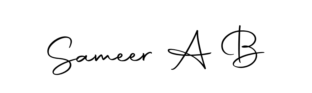 Make a beautiful signature design for name Sameer A B. With this signature (Autography-DOLnW) style, you can create a handwritten signature for free. Sameer A B signature style 10 images and pictures png