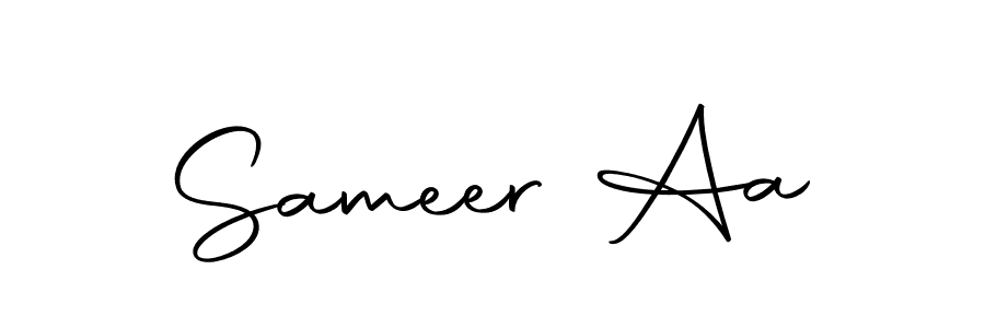 Use a signature maker to create a handwritten signature online. With this signature software, you can design (Autography-DOLnW) your own signature for name Sameer Aa. Sameer Aa signature style 10 images and pictures png