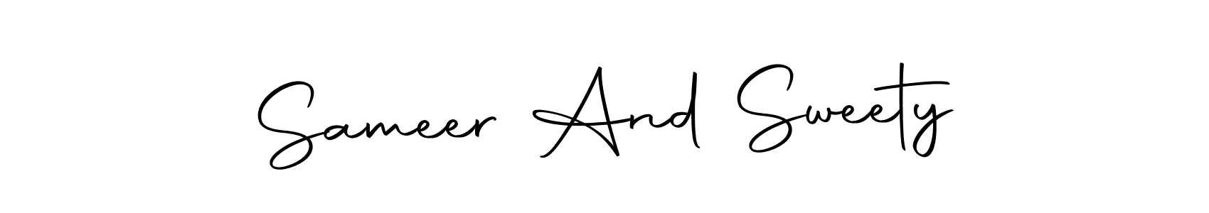 Design your own signature with our free online signature maker. With this signature software, you can create a handwritten (Autography-DOLnW) signature for name Sameer And Sweety. Sameer And Sweety signature style 10 images and pictures png