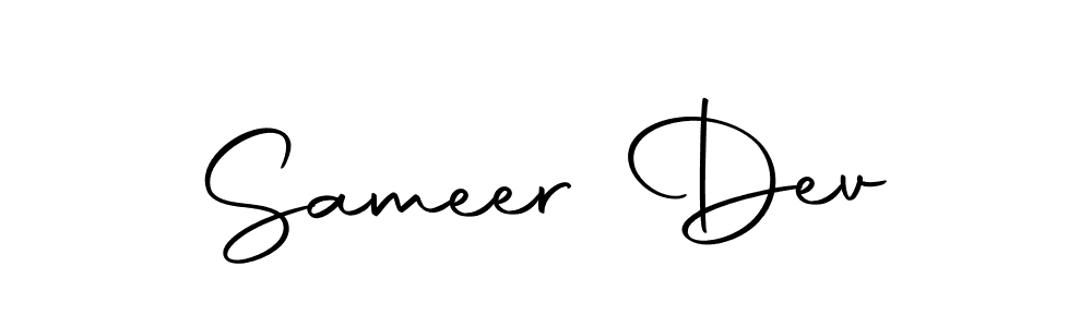 How to make Sameer Dev name signature. Use Autography-DOLnW style for creating short signs online. This is the latest handwritten sign. Sameer Dev signature style 10 images and pictures png