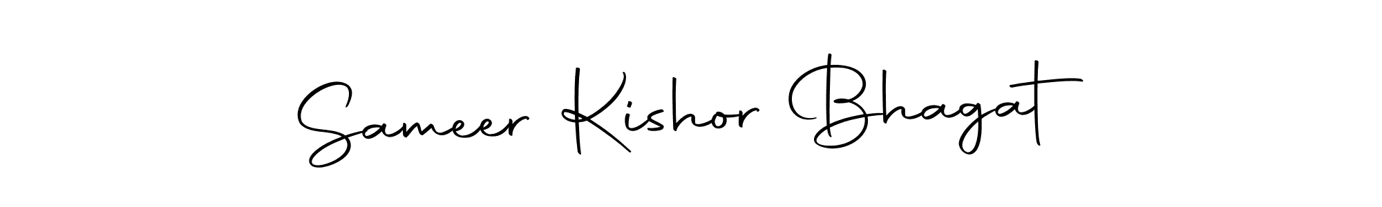 How to make Sameer Kishor Bhagat name signature. Use Autography-DOLnW style for creating short signs online. This is the latest handwritten sign. Sameer Kishor Bhagat signature style 10 images and pictures png