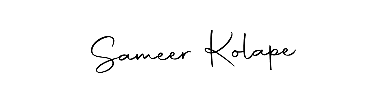 You can use this online signature creator to create a handwritten signature for the name Sameer Kolape. This is the best online autograph maker. Sameer Kolape signature style 10 images and pictures png